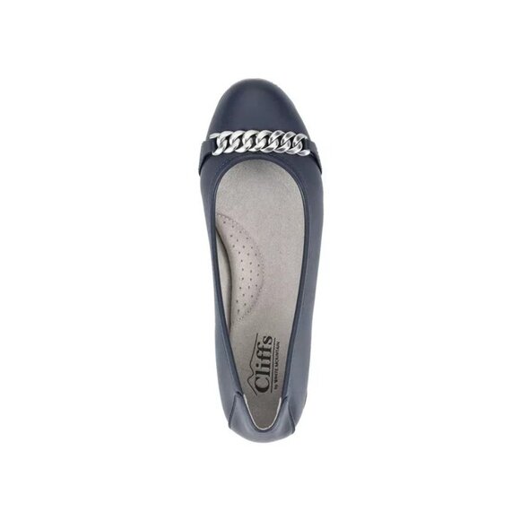 Cliffs by White Mountain Charmed Ballet Flats 7 Navy MSRP $90 - Picture 2 of 4